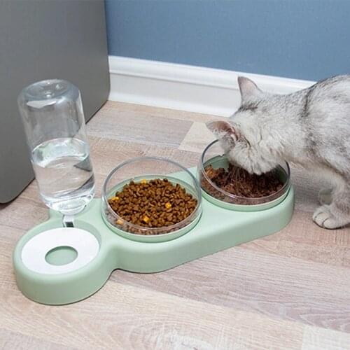 NEW Pet Dogs Cats Double Bowls Food Water Feeder Container Dispenser For Dogs Cats Drinking High Quality Pet Products