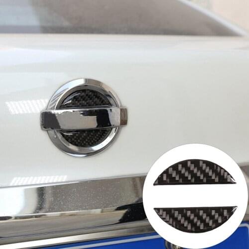 Carbon Fiber ABS Tailgate Sign Panel Cover Decorate Trim for Nissan Sylphy 2016-2019 Car Stylings