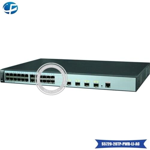 Original Hua Wei S5720-28TP-PWR-LI-AC Switch , 24 Ethernet 10/100/1000 ports,2 Gig SFP AC Switch