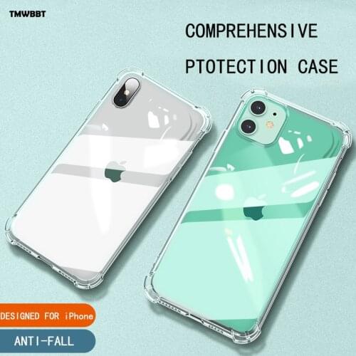 Shatter-resistant transparent Phone Case For iPhone XS 11 Pro Max XR XS Max X Cover case For iPhone 6 6S 7 8 Plus shell TPU Case