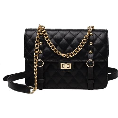 Pink Sugao Handbags Womens Shoulder Pu Leather chain Crossbody Bags for Ladies 2021 Solid Color Small Purse Messenger