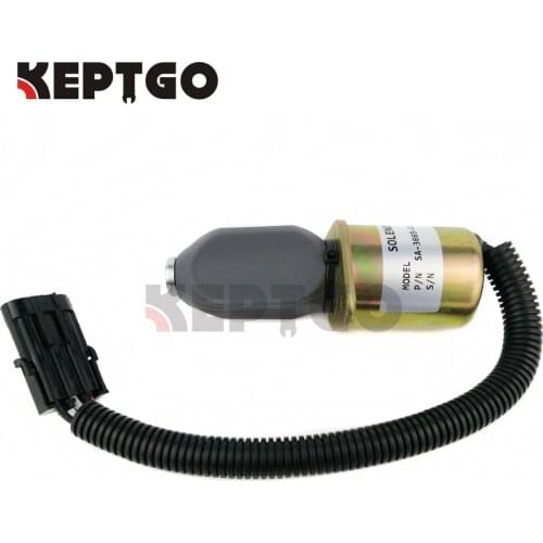 SA-3665-12 12V Fuel Shutoff Solenoid For Kubota Super Mini Series 4HP 129953-77803, 6681513, SA-4754-12, 1753ES-12A6UC3B1S1