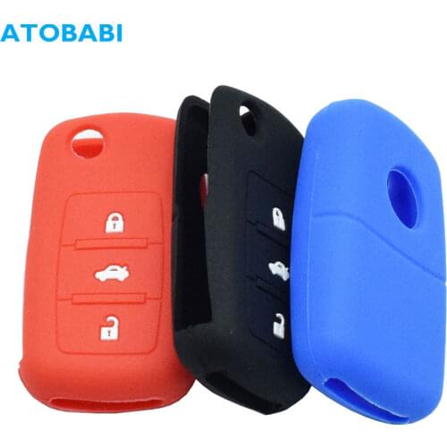 Silicone Car Key Case For VW Volkswagen Polo Passat Golf Maggiolino Arteon Fox GLI Gol Skoda SEAT Ibiza Remote Keychain Cover