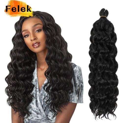 Synthetic Crochet Braids Braiding Hair Extensions Ocean Wave Hair Hawaii Afro Curl Ombre Curly Blonde Water Wave Braid For Women