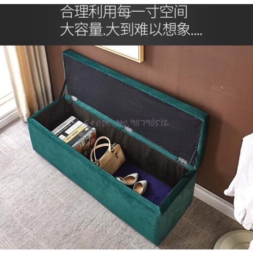 Simple bed end storage storage strip shoe changing stool bedroom balcony seat stool clothing store fitting room stool outfit