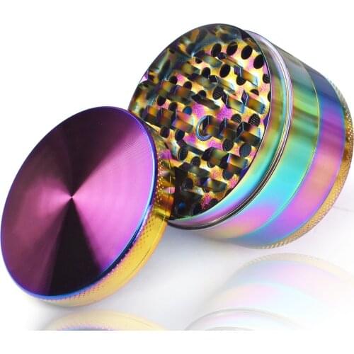 High Quality 50mm 63mm Cute Rainbow Tobacco Herb Weed Grinder Spice Mill Grass Grinder Custom Logo Smoking Accessories Girly