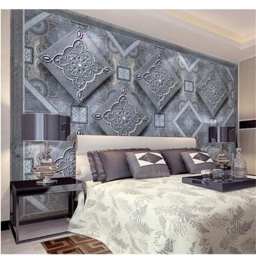 Wellyu Custom wallpaper Modern fashion hard pack Lingge European 3d TV background wall wallpapers for living room tapety