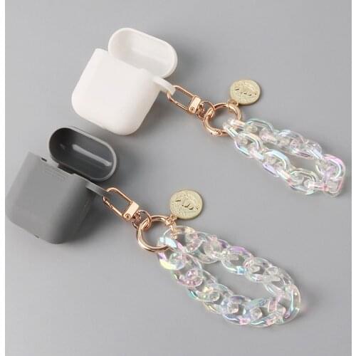 Colorful Acrylic Mobile Phone Strap Anti-lost Lanyard Hanging Cord Keychain Bluetooth Headset Pendant Jewelry Phone Accessories