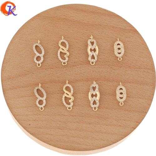 Cordial Design 50Pcs Jewelry Accessories/CZ Earring Charms/Copper/DIY Making/Hand Made/Earring Findings/Connectors For Bracelets