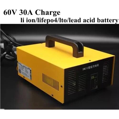 60v 30A Charger Customize Voltage Lithium Battery Charger 16s 67.2v Li Ion 20s 73v 25s 70v LTO Smart Charger for 60v 300Ah