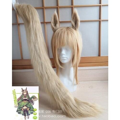 2021 Anime Pretty Derby Smart Falcon Statono Diamond Tail EAR Cosplay Accessorie Prop for Women Girls Halloween Party Cosplay