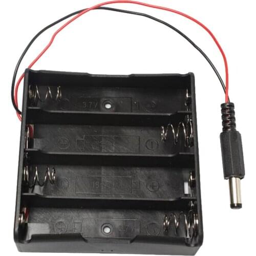 500pcs/lot MasterFire Plastic 18650 Battery Holder Storage Box Case for 4 x 18650 Batteries With DC5.5*2.1mm power plug