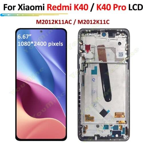 6.67 Original For Xiaomi Redmi K40 K40 Pro LCD Display Screen+Touch Screen Digitizer For Xiaomi Redmi K40 Pro+ LCD Display