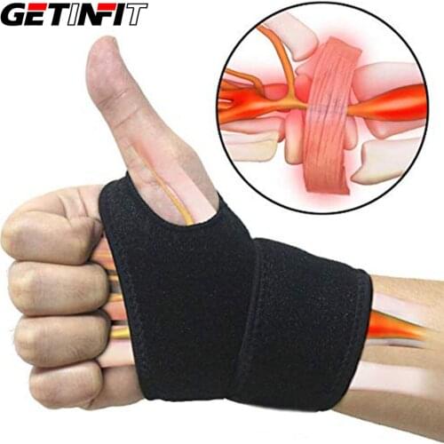 Getinfit Adjustable Wrist Brace Support Arthritis Sprain Splint Wristband Wrist Support Weight Lifting Gym Training Wraps