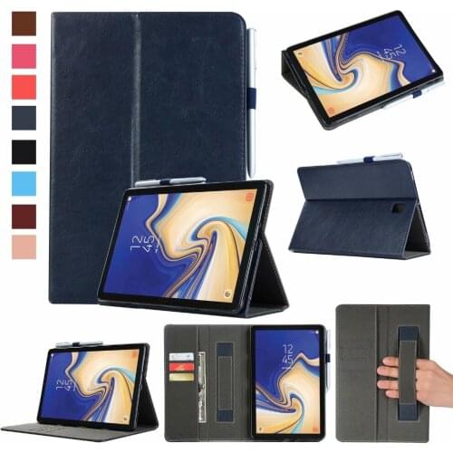 Cover Case For Samsung Galaxy Tab S4 10.5 inch T830 T835 SM-T830 PU Leather Handheld Pencil Holder Smart Awake Sleep Cover Funda