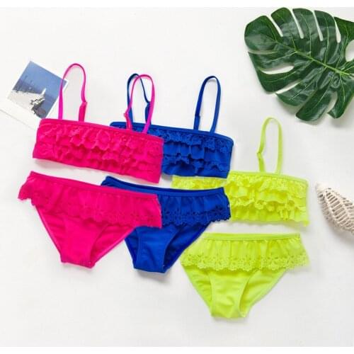 Children Kids Girls Bikini Beach Swimsuit+Shorts Swimwear Set Outfit Bikini 2020 Girl Swimsuit Kids Swimwear Summer