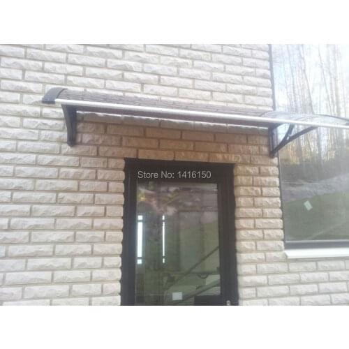 DS100150-A,100x150cm,outdoor aluminum bracket with polycarbonate panel door awning,simply to install door awning