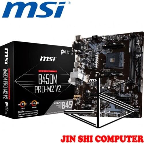 NEW MSI B450M PRO-M2 V2 Socket AM4 Supports DDR4 Memory, up to 3466+(OC) MHz Turbo M.2 USB 3.1 Gen 1 & LAN Port