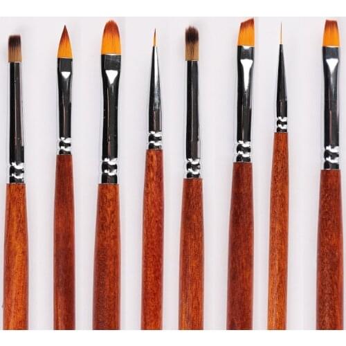 Liner Nail Art Acrylic Liquid Powder Carving UV Gel Extension Builder Painting Brush Lines Liner Drawing Pen Manicuring Tools