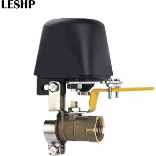 LESHP Automatic Manipulator Shut Off Valve For Alarm Shutoff Gas Water Pipeline Security Device For Kitchen & Bathroom DC8V-DC16