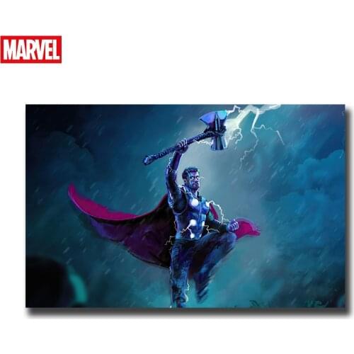 Marvel Superhero Thor HD Print Canvas Painting Poster Living Room Bedroom Decoration Painting Cuadros Decor