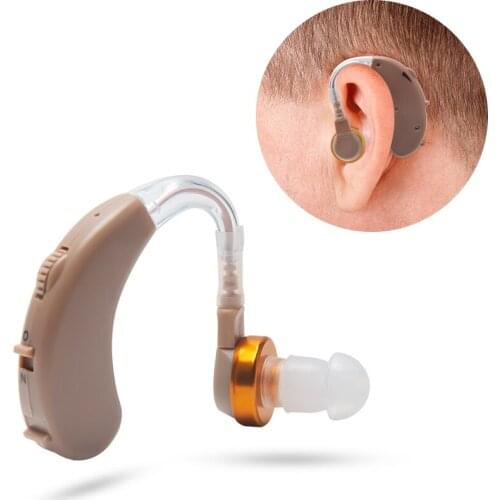 Mini Hearing Aid Rechargeable Ear Back Type Hearing Device Volumes Control Sound Amplifier Two Modes Adjustable
