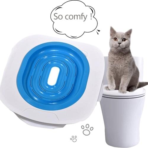 40*38*3.5cm Plastic Cat Toilet Training Kit Litter Box Puppy Cat Litter Mat Cat Toilet Trainer Toilet Pet Cleaning Cat Training