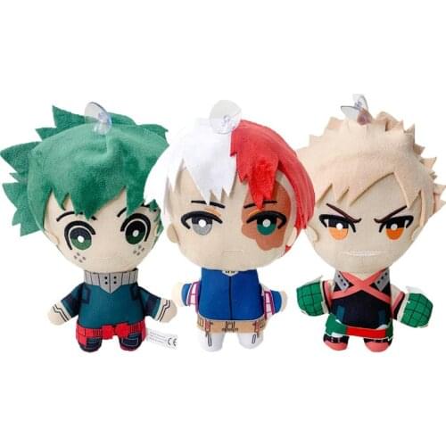 25cm Anime Boku No Hero Academia Plush Doll Bakugou Katsuki Todoroki Shoto Midoriya Izuku Boku Soft Suffed Doll Plush Pillow