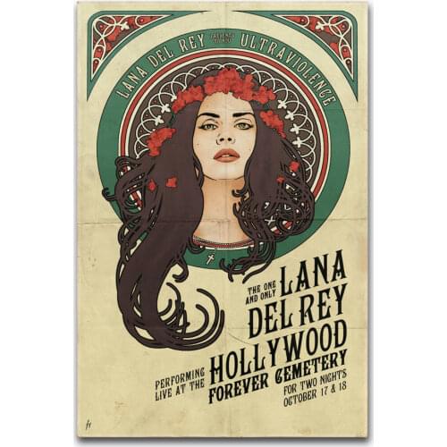 Hot New LANA DEL REY Soul Music Singer-Silk Art Poster Wall Sticker Decoration Gift