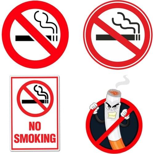 Warning Sign No Smoking Car Stickers Decor Motorcycle Decals High Quality Decorative Accessories Creative Sunscreen Waterproof