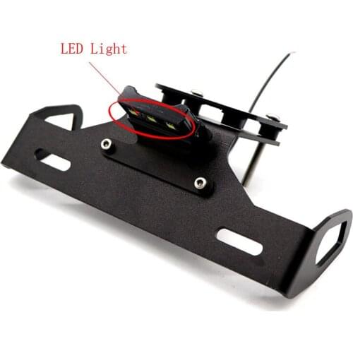 License Plate Holder Frame with LED Light For Kawasaki Z800 2013 2014 2015 2016 2017 2018 2019