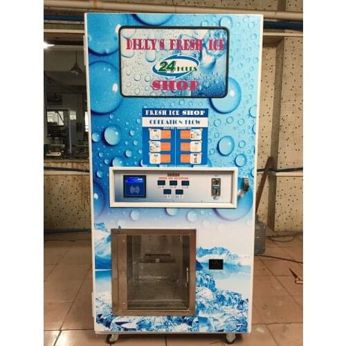 Commercial self services ice cube vending machine ice water vendor machine with payment system