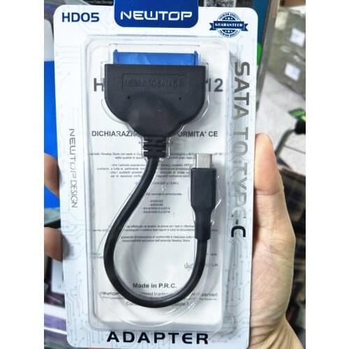 USB 3.1 Type C to SATA III HDD SSD 2.5" Hard Drive Adapter Cable 22-Pin UASP