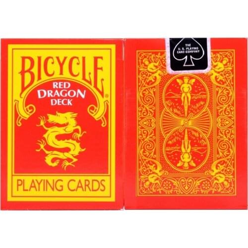 Bicycle Red Dragon Deck Playing Cards Poker Size USPCC Magic Cards Magic Tricks Props for Migician