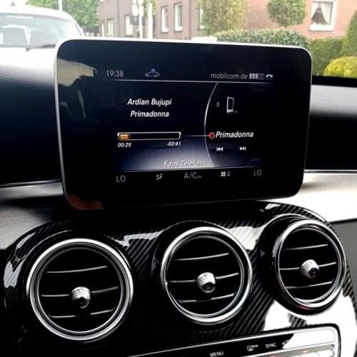 Car Styling For Mercedes Benz C class W205 GLC 200 260 2015-17 Center Control Navigation Screen Protection Trim Panel