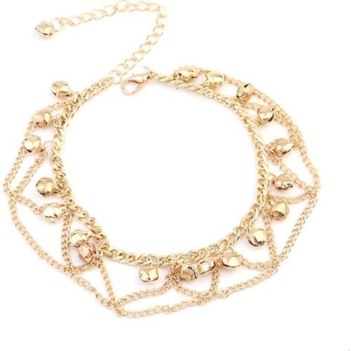 Womens Anklet 1pc Fashion Tassel Bell Decor Bohemia Style Ankle Bracelet Anklet Jewelry Accessories For Women Girls