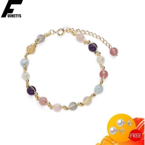 Colorful Crystal Bracelet 925 Silver Jewelry for Women Wedding Party Engagement Birthday Bridal Promise Gift Ornaments Wholesale