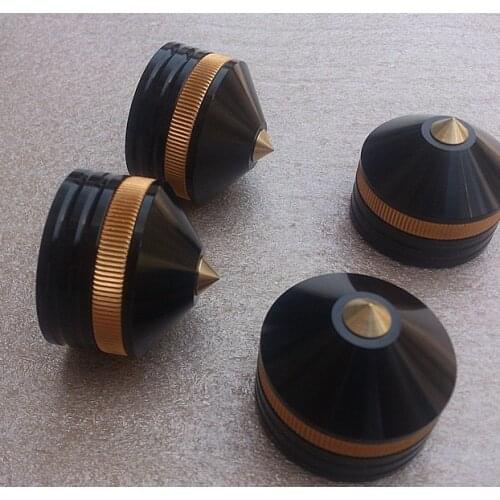 1pcs Full aluminum alloy audio Cones machine feet amplifier speaker spikes shockproof mat tripod shock absorption spikes