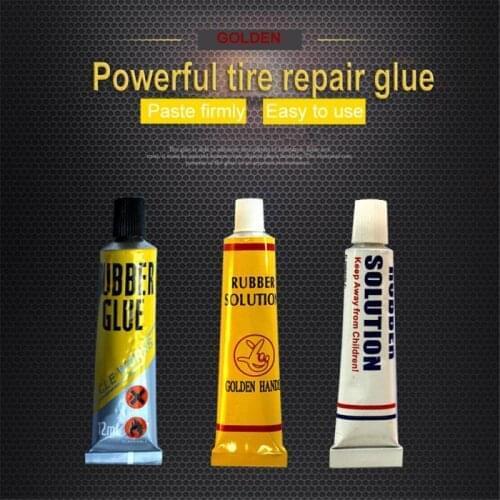 2Pcs Tire Repair Glue Bicycle Motorcycle Tire Repair Tool Car Inner Tube Puncture Repair Cement Rubber Cold Patch Glue Universal