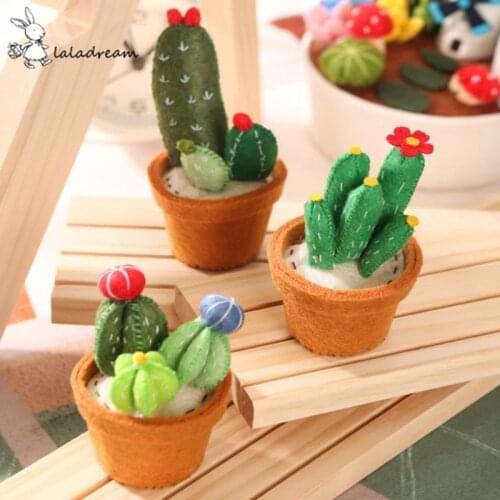 Wool felt Creative succulent plant felt diy craft felting kit bedroom living room decoration Non-Finished Felt Material