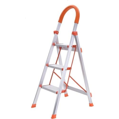 3 Step Ladder Folding Stepladder Aluminum Telescopic Step Stool Ladder Multi-Use Ladder