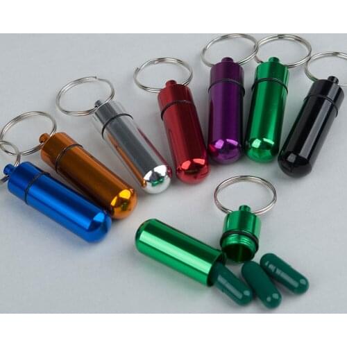 5PCS Mini Organizer Pill Case Travel Dispen Storage Container Pill Box Drug Tablet Waterproof Keychain Medicine Boxes Holder