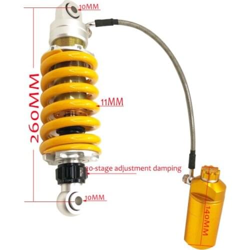 10.2inch 260mm Air motorcycle Shock Absorbers for YAMAHA HONDA SUZUKI LC135 150