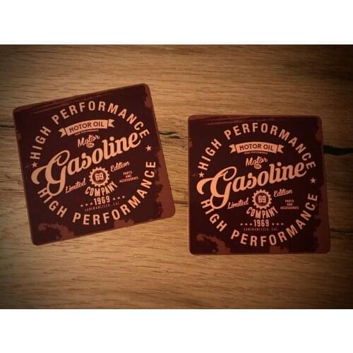 Gasoline Decal High Performance Oil Vintage Look Rust Rust Hotrod WOW # 186