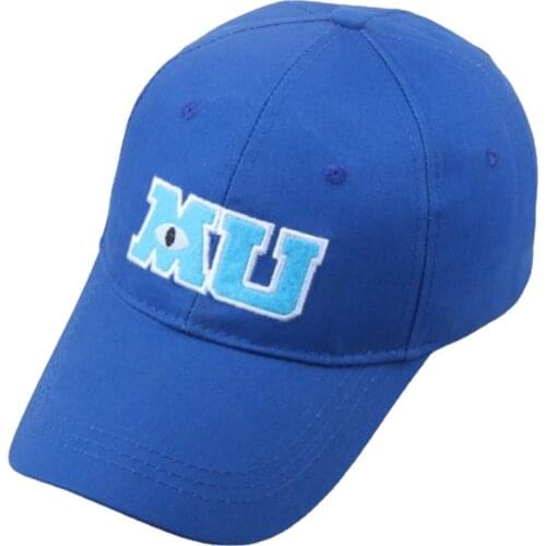 Monsters University Sulley Mike Baseball Caps Fashion Women Men Movie MU Letter Embroidery Cosplay Snapback Cap Blue Sun Dad Hat