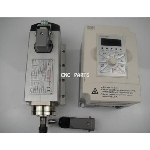 CNC milling spindle ER11 air cooling 1.5KW spindle with 4 pieces bearing + 1 piece 1.5kw inverter