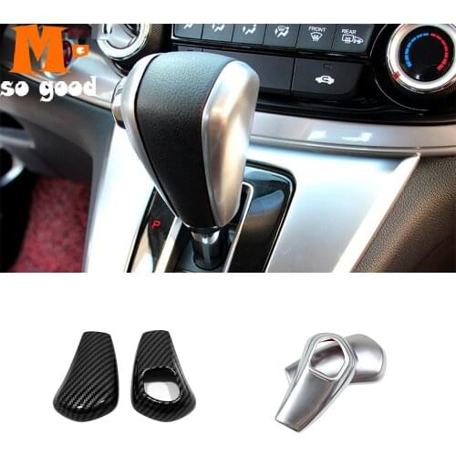For Honda CRV CR-V Car Gear Shift Knob Lever Shifting Handle Trim Cover Accessories Sticker Shell ABS Matte 2012 13 14 15 2016