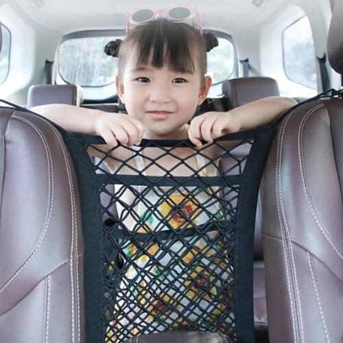 Elastic Mesh Net Car Styling Storage Bag Pocket Car Interior Trunk Seat Back Cage Grid Pocket Holder Car Accessories