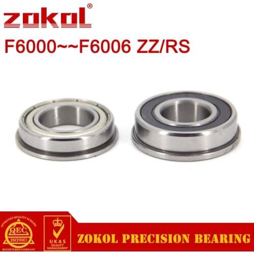 ZOKOL F6001 F6002 F6003 F6004 F6005 F6006 ZZ RS Flange bearing Deep Groove ball bearing