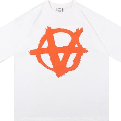 VETEMENTS Early spring 2021 new letter print anti war print VTM simple loose short sleeve T-shirt